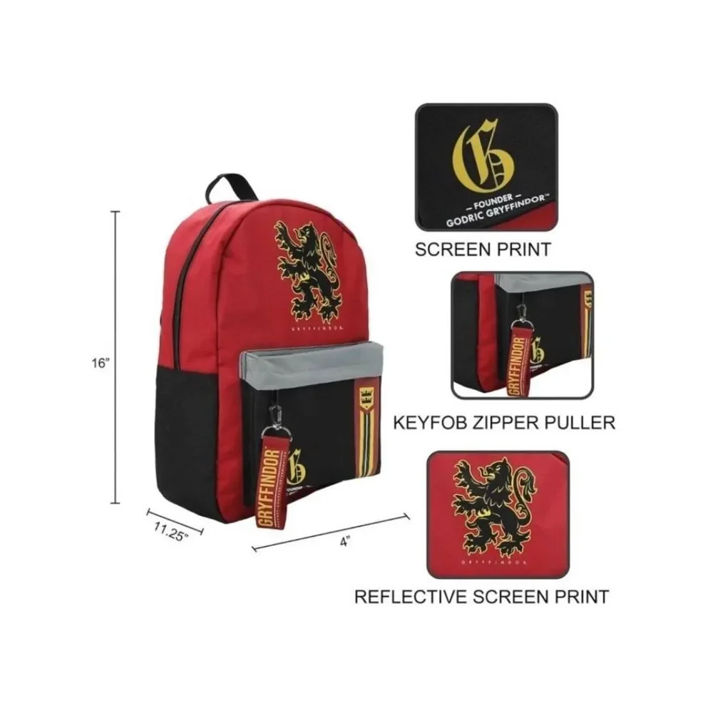 Harry Potter Gryffindor Hogwarts House Backpack Tech Sleeve Bioworld NWT